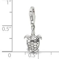 Sterling Silver Reflections Turtle Click-on for Bead view 3
