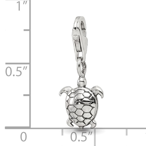 Sterling Silver Reflections Turtle Click-on for Bead