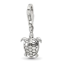 Sterling Silver Reflections Turtle Click-on for Bead view 1
