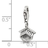 Sterling Silver Reflections Graduation Cap Click-on for Bead view 4