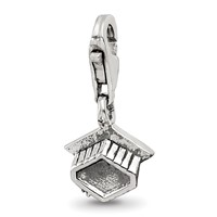 Sterling Silver Reflections Graduation Cap Click-on for Bead view 1