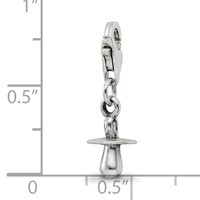 Sterling Silver Reflections Baby Pacifier Click-on for Bead view 5