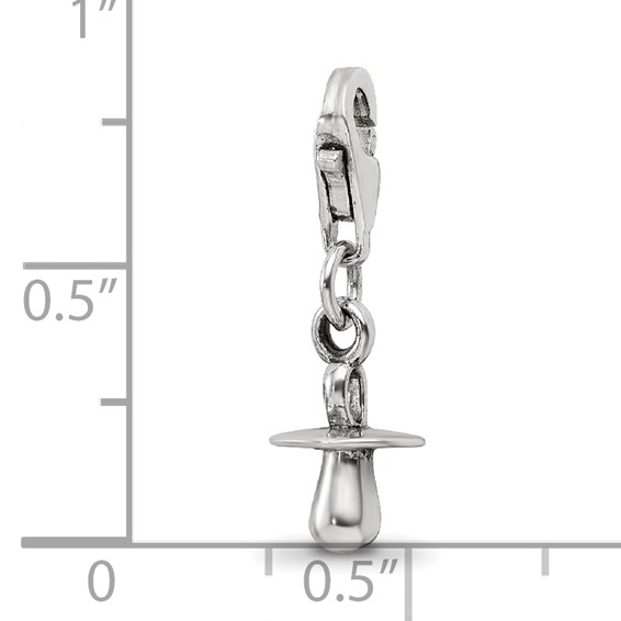 Sterling Silver Reflections Baby Pacifier Click-on for Bead