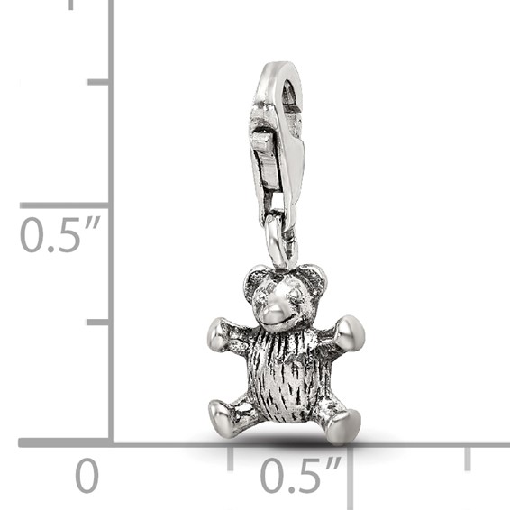Sterling Silver Reflections Teddy Bear Click-on for Bead