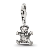 Sterling Silver Reflections Teddy Bear Click-on for Bead view 1
