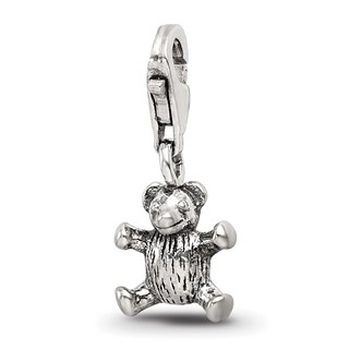 Sterling Silver Reflections Teddy Bear Click-on for Bead