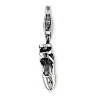 Sterling Silver Reflections Ballet Slipper Click-on for Bead view 5