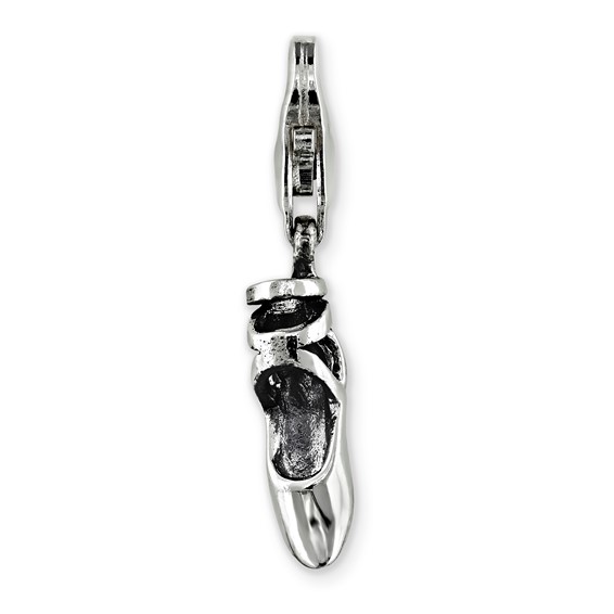 Sterling Silver Reflections Ballet Slipper Click-on for Bead