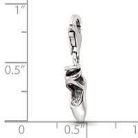Sterling Silver Reflections Ballet Slipper Click-on for Bead view 4