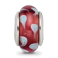 Sterling Silver Reflections Blue Hand-blown Glass Bead view 3