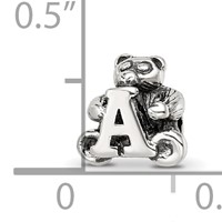Sterling Silver Reflections Kids Letter a Bead view 4