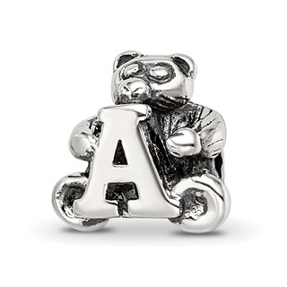 Sterling Silver Reflections Kids Letter A Bead