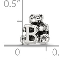 Sterling Silver Reflections Kids Letter B Bead view 4