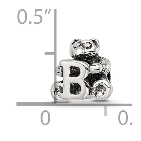 Sterling Silver Reflections Kids Letter B Bead