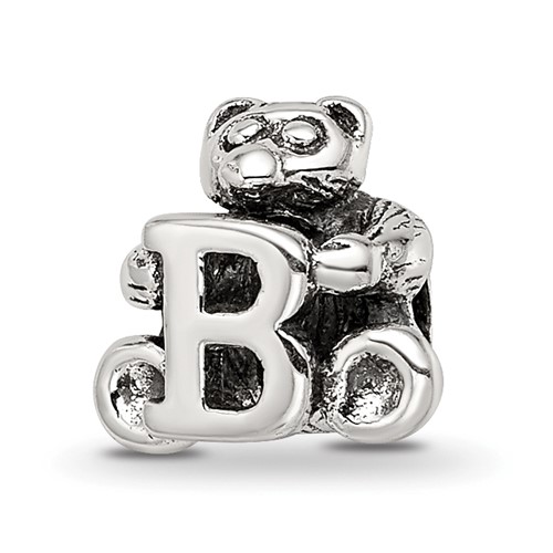 Sterling Silver Reflections Kids Letter B Bead