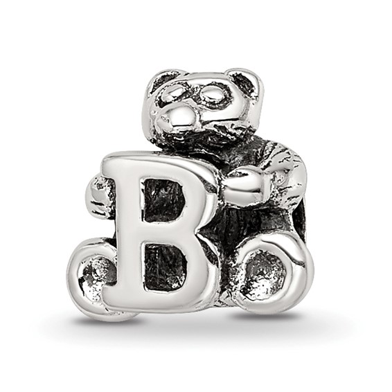 Sterling Silver Reflections Kids Letter B Bead
