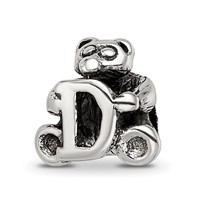 Sterling Silver Reflections Kids Letter D Bead view 1