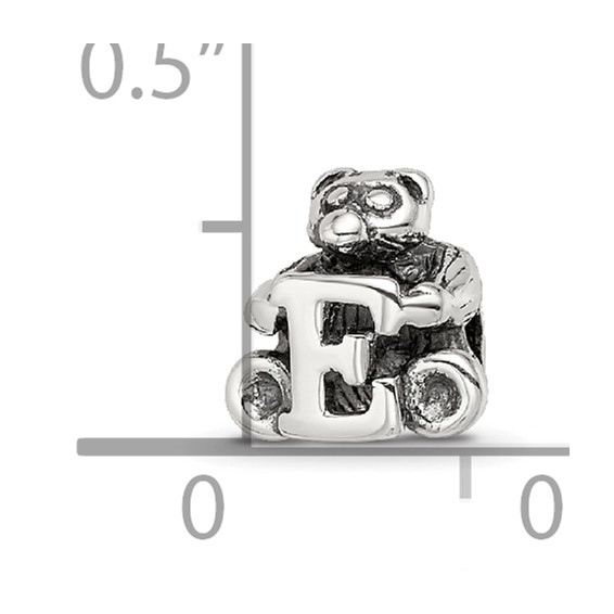 Sterling Silver Reflections Kids Letter E Bead