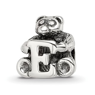 Sterling Silver Reflections Kids Letter E Bead