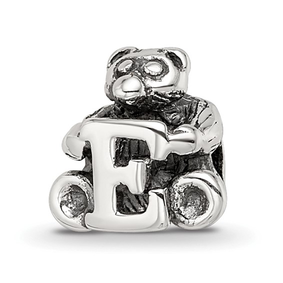 Sterling Silver Reflections Kids Letter E Bead