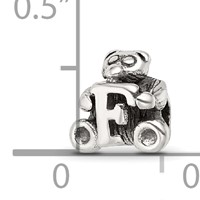 Sterling Silver Reflections Kids Letter F Bead view 4