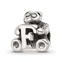 Sterling Silver Reflections Kids Letter F Bead view 1