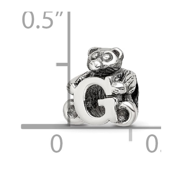 Sterling Silver Reflections Kids Letter G Bead