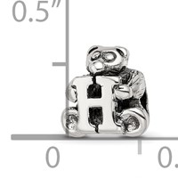 Sterling Silver Reflections Kids Letter H Bead view 4