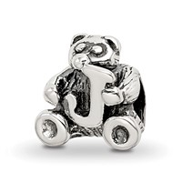 Sterling Silver Reflections Kids Letter J Bead view 1