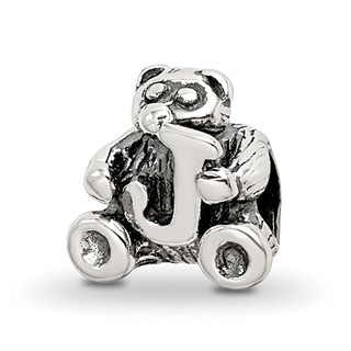 Sterling Silver Reflections Kids Letter J Bead