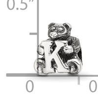 Sterling Silver Reflections Kids Letter K Bead view 4