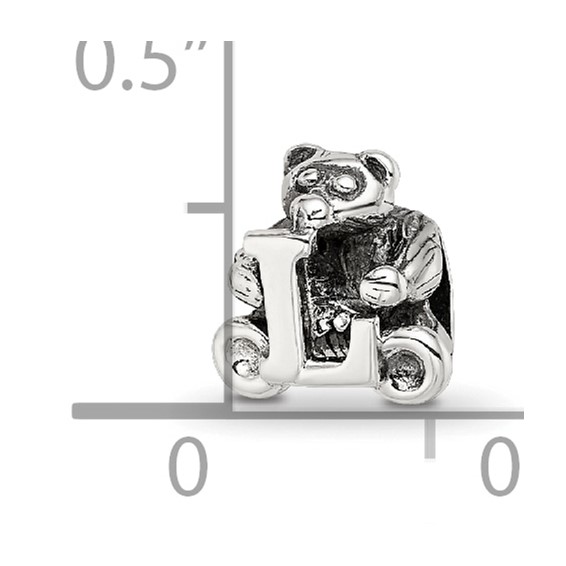 Sterling Silver Reflections Kids Letter L Bead