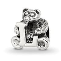 Sterling Silver Reflections Kids Letter L Bead view 1