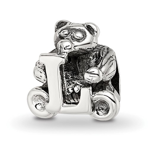 Sterling Silver Reflections Kids Letter L Bead
