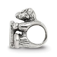 Sterling Silver Reflections Kids Letter M Bead view 2