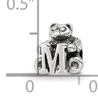 Sterling Silver Reflections Kids Letter M Bead view 4