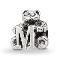 Sterling Silver Reflections Kids Letter M Bead view 1