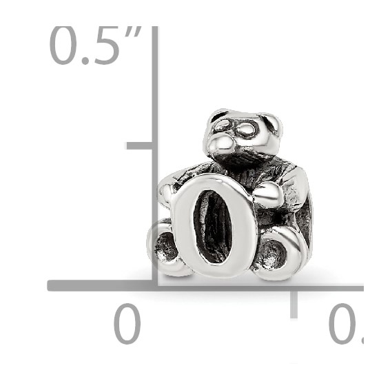 Sterling Silver Reflections Kids Letter O Bead