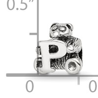 Sterling Silver Reflections Kids Letter P Bead view 4