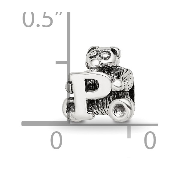 Sterling Silver Reflections Kids Letter P Bead