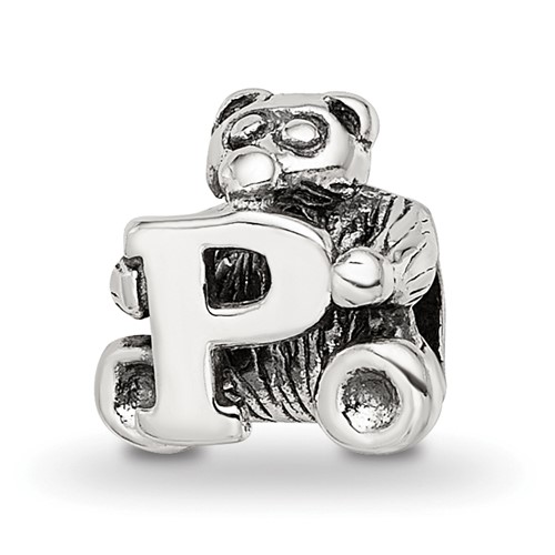 Sterling Silver Reflections Kids Letter P Bead