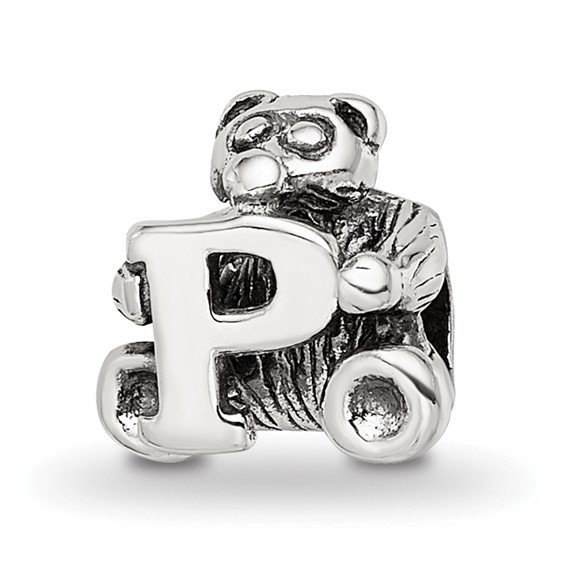 Sterling Silver Reflections Kids Letter P Bead