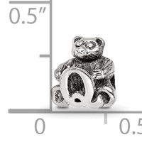 Sterling Silver Reflections Kids Letter Q Bead view 4