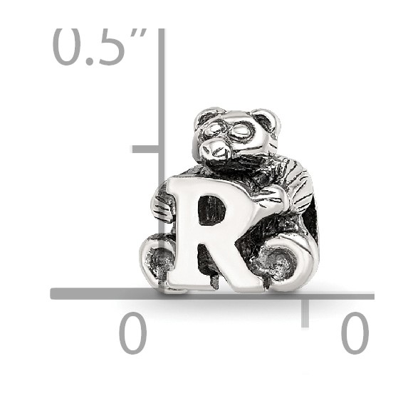 Sterling Silver Reflections Kids Letter R Bead