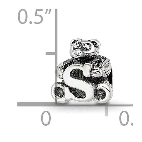 Sterling Silver Reflections Kids Letter S Bead