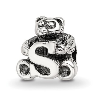 Sterling Silver Reflections Kids Letter S Bead