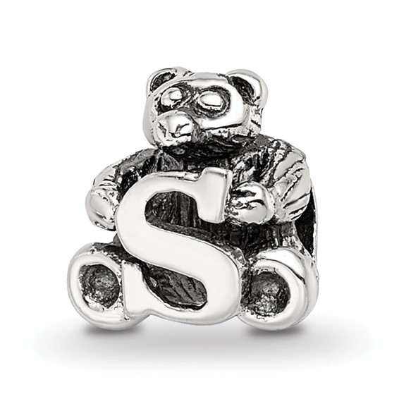 Sterling Silver Reflections Kids Letter S Bead