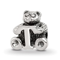 Sterling Silver Reflections Kids Letter T Bead view 1