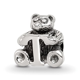 Sterling Silver Reflections Kids Letter T Bead