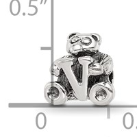 Sterling Silver Reflections Kids Letter V Bead view 4